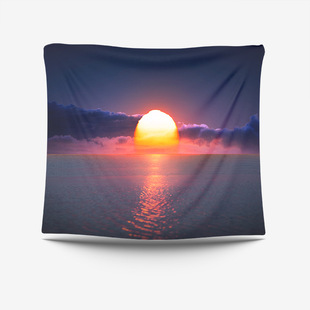 AliExpress eBay Amazon supply living room decoration hanging cloth digital printing Wall blanket sunset tapestry ins wholesale