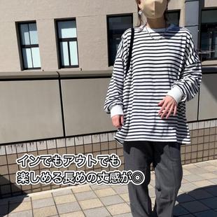 2024 Spring New Lotte ins Hot-selling Loose and Slim Japanese Style Round Neck Long-sleeved Sweatshirt Casual Versatile Top