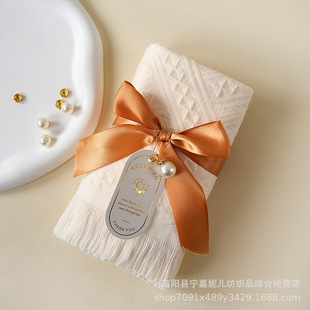 Pure Cotton Tassel Towel Hand Gift Wedding Return Wedding Towel Company Event Opening Gift Hand Gift Towel