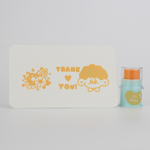 Domestic broad bean printing table rubber stamp DIY hand account fabric finger cover inkpad children's finger painting inkpad seal