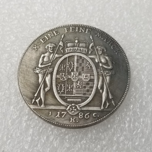 1786 Немецкая копия памятных монет латунный посеребренный материал #493