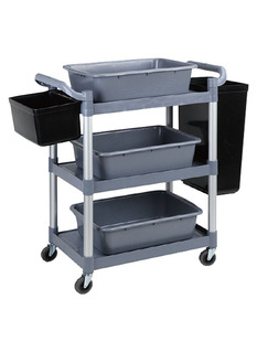Dining Cart, Food Delivery Cart, Three-layer Plastic Cart, Restaurant, Hotel, Hot Pot Restaurant Serving Cart, Bowl Collection Cart, Food Delivery Cart