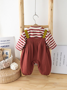 Baby's jumpsuit autumn baby clothes spring and autumn suit super cute baby's suspenders autumn Korean climbing clothes