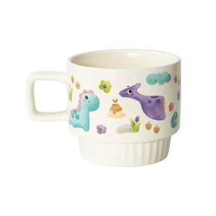Little Red Book Niche Ceramic Children's Mug Original Copyright Dinosaur Water Cup Milk Cup Cute Cream Wind Cup