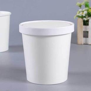 Disposable paper bowl printable logo insulation takeaway packing box light food salad bowl environmentally friendly paper bowl in stock wholesale