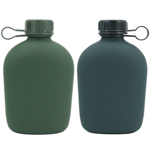 Outdoor camping portable large capacity camouflage sports kettle aluminum students field expansion training kettle wholesale