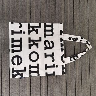 Finland Marimekko Handbag Shopping Bag Thin Cotton Shoulder Portable Large Capacity Canvas Bag Artistic Nordic Style