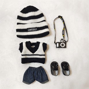 20cm Cotton Doll Clothing Accessories Collection Handdog Medium Clothes Sweater Suspender Pants Accessories Handmade Doll Clothes