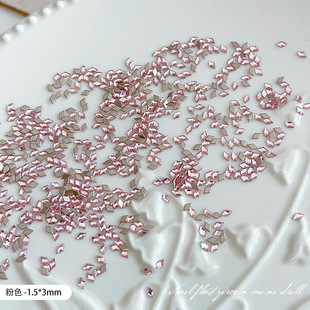 New high quality Nail Art Jewelry Prismatic Inverted Edge Flash Flat Bottom Diamond DIY Snowflake Diamond Filling Nail Decoration