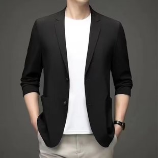 Summer Ice Silk Suit Men's Ultra-thin Sunscreen Casual Clothes Small Suit Lightweight Spring and Autumn Single Western Jacket Top