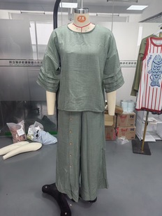 2025 Europe and the United States cross-border independent station Amazon fashion solid color loose casual cropped sleeve jacket loose pants suit
