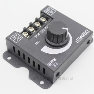 30A high-power LED dimmer 12v monochrome light with knob dimmer switch 24V soft light bar energy saving controller