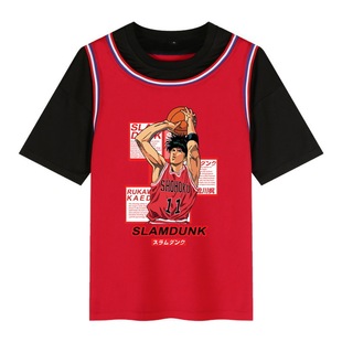 Трансграничный новый трикотаж мастер Slam Dunk Sakura Flower Road тренд косплей периферии футболки с короткими рукавами завод прямой