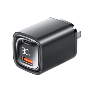 Smart digital display dual-port mobile phone charger PD30W fast charging head for Apple 16 Huawei typec Android usb