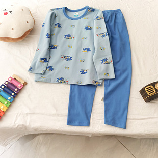 Beduoha Children's Autumn Clothes and Pants Large Children's Cute Girls' Underwear suit Long Sleeve Pants Thermal Underwear