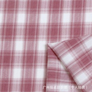 in stock Spring and Summer dress Shirt Women's Clothing Children's Clothing Sunscreen Clothing Plaid Fabric Polyester Woven Yarn-dyed Plaid Fabric