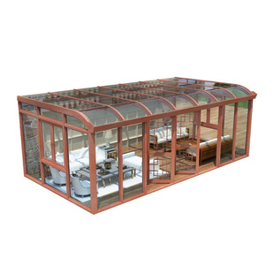 Customized villa roof sun room manufacturer outdoor garden aluminum laminated glass room aluminum alloy sun room