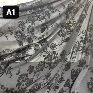 Fashion Flocking ~ Polyester-Ammonia Stretch Mesh Fabric Geometry Fashion Skin-Friendly Men's Clothing Women's Clothing Yoga Clothing Fabric