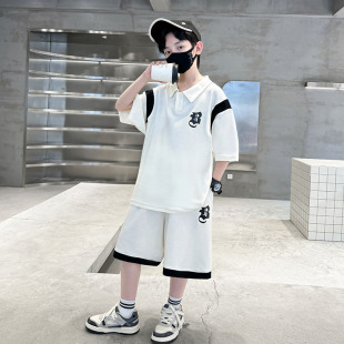 Boys' Summer Wear suit 2025 New Arrival Boys' Children's Summer POLO Shirt Sports Duffy Handsome Fashionable Cool