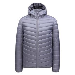 Anti-season Spring and Autumn Light Down Cotton-padded Jacket Men's Vertical Collar Hooded Short plus size Jacket for Middle-aged and Elderly