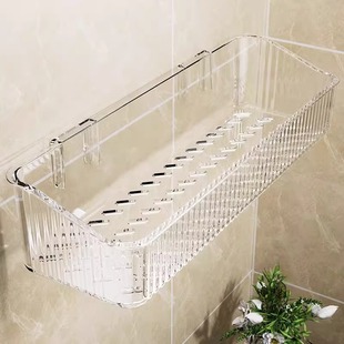 Bathroom Storage Rack Bathroom Toilet Restroom Hole-free Wall-mounted Washstand Wall Cosmetics Storage Shelf