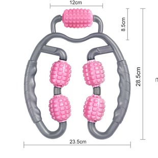 Ring leg clamp fitness foam shaft massager slowing muscle relaxation wheel calf massage roller