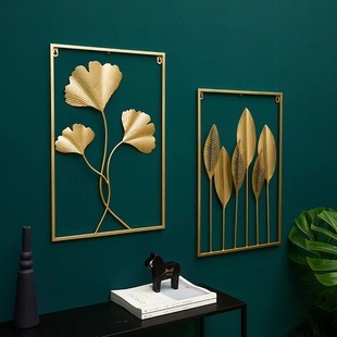 Modern living room wall decoration metal leaf wall hanging TV sofa background wall hallway room wall hanging decoration