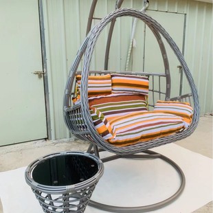 Double Mango Hanging Chair Rocking Chair Suspension Bed Recliner Indoor Outdoor Balcony Swing Adult Home Hanging Basket Rattan Chair