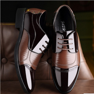 Men's British-style business formal leather shoes men's breathable casual shoes trendy breathable shoes men's plus size work shoes