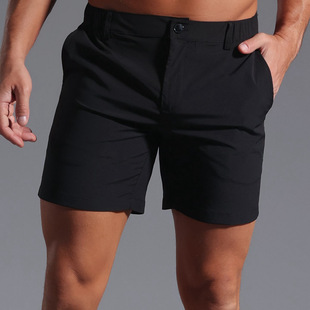 2025 Quick-drying Casual Pants Men's Four-quarter Pants Outdoor Sports Pants Beach Pants Men's Half-elastic Waist Pants