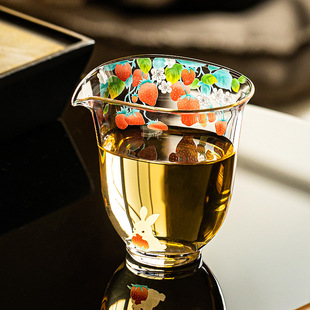 Blackberry Good Rabbit Transparent Glass Wuyi Fat Cup High Borosilicate Tea Set Not Hot Kung Fu Tea Set Uniform Cup