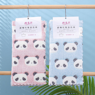 Cross-border New Cartoon Printed Small Towel Multi-functional Home Washing Cloth Kitchen Washing Cloth Water Absorbent Quick Drying for Hair
