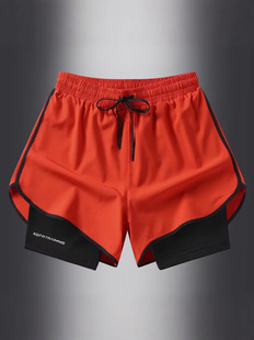 Summer Loose Fitness Quick-drying Sports Shorts for Men and Women Quick-drying Ice Silk Casual Fitness Beach Pants for Couples Three-part Pants