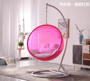 Internet-famous Bubble Chair Girl's Heart Plexiglass Transparent Space Chair Nordic Style Acrylic Hanging Basket Swing Glass Chair