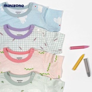 Детские шорты minizone, летняя футболка с короткими рукавами для маленьких девочек, легкий тонкий жилет для мальчиков, повседневная детская одежда