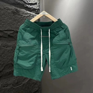 Tooling Shorts Trendy Brand Men's Summer New Sports All-match Simple Loose Solid Color Net Edition Quick-drying Thin Shorts