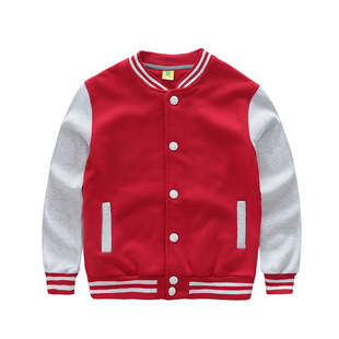 Spring and Autumn Children's Long Sleeve Baseball Suit Jacket Kindergarten Activities Parent-Child Jacket Wholesale DIY Printing Embroidery