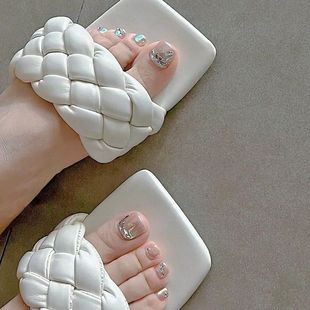 Toenail Sticker Nail Patch 2024 New Year's Summer Nail Wearable Nail Armor Foot Finished Products