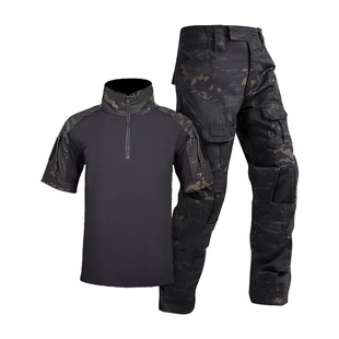 G2 Frog Suit Suit Sports Outdoor Camouflage Suit for Men and Women Short-Sleeved American Combat Frog Training Suit Tactical Military Uniform