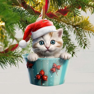 Christmas New Christmas Tree Creative Decorations Car Backpack Pendant Acrylic Double-sided Flat Christmas Gift