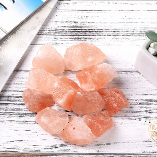 Factory Wholesale natural orange salt stone raw stone large particles aromatherapy expansion stone fish tank landscaping stone desktop decorative stone