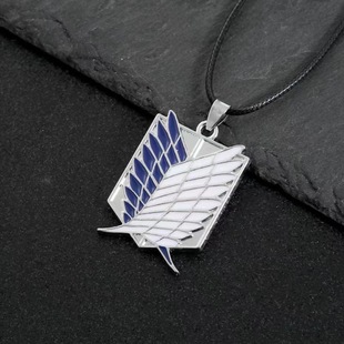 Film and television surrounding wood leaf pendant cross-border hot alloy necklace Naruto series necklace sweater chain wholesale