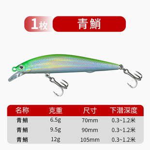 Erythrocyte Shark Hovering Mino Luya Bait Distant Proposed Bait with Tungsten Steel Dead Flying Fresh Water Sea Fishing Bionic Fake Bait