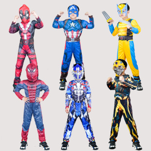 Halloween Optimus Prime Iron Man Captain America Superman Spider-Man Hulk Clothes Kids Costume Costume