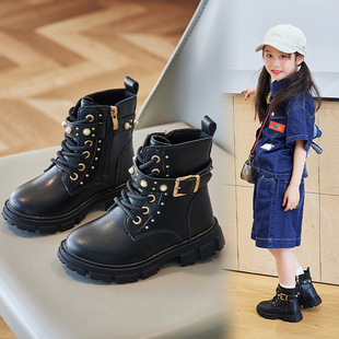 Детские ботинки Martin Boots для девочек 2024 новые осенние и зимние ботинки в британском стиле