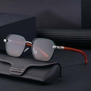 Vintage imitation wood grain glasses legs men's sunglasses outdoor driving box sunglasses men's cross-border wholesale shades