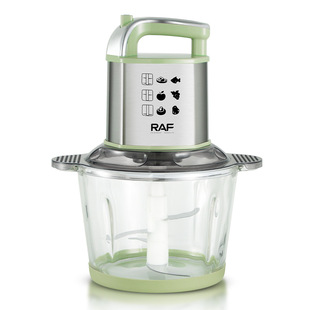 Raf European Standard British and Australian Standard Electric Meat Grinder Glass Large Capacity Stuffing Grinder Garlic Grinder Meat Grinder 3L Standard Cross-Border