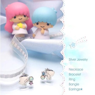 STORY Sanrio Sanrio Gemini Star KikiLala Star Shard Opal Color Stone Earrings Earrings Stud