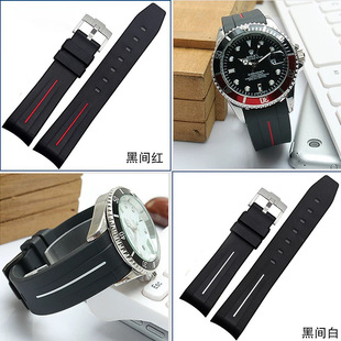 Резиновый ремешок для часов для Laos GTM Diving Green Water Ghost Seiko Detuo Дука Силиконовый ремешок 20 21 мм