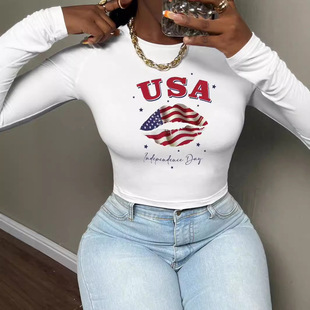 2024 autumn and winter new ladies fashion long sleeve T-shirt slim casual top base shirt